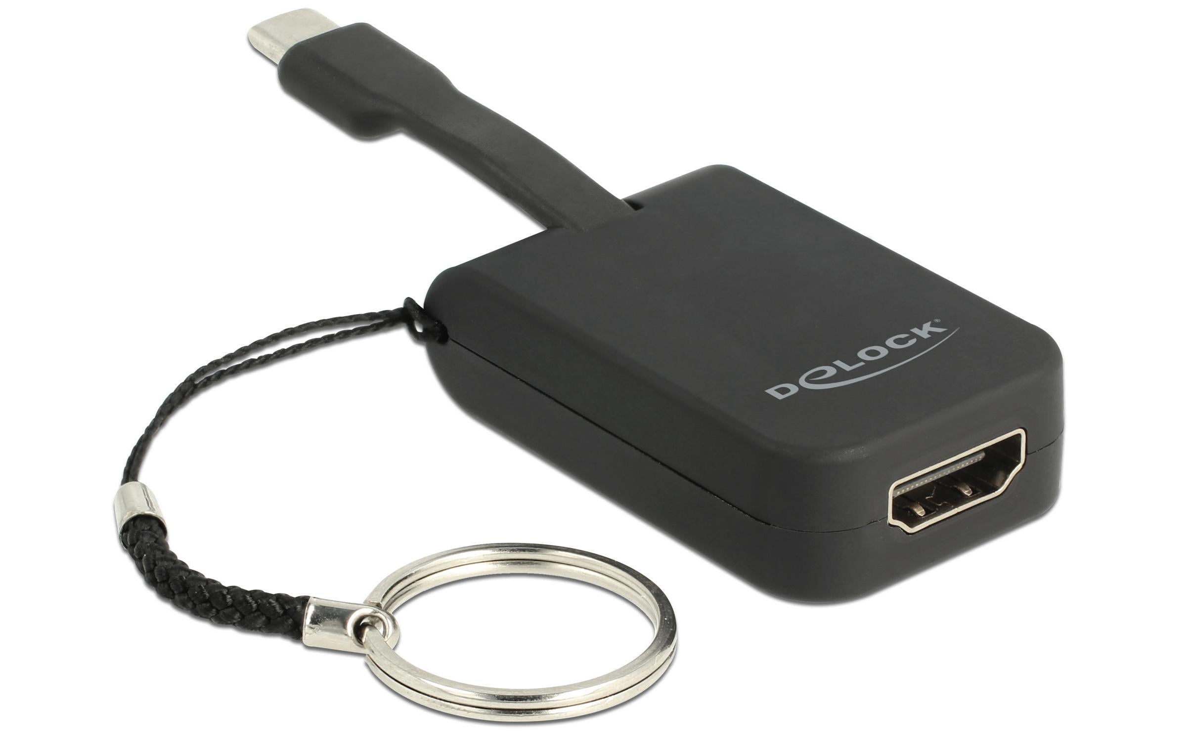 Monitoradapter USB Typ-C zu HDMI 4K, 30Hz, 3cm, mit Schlüsselanhänger