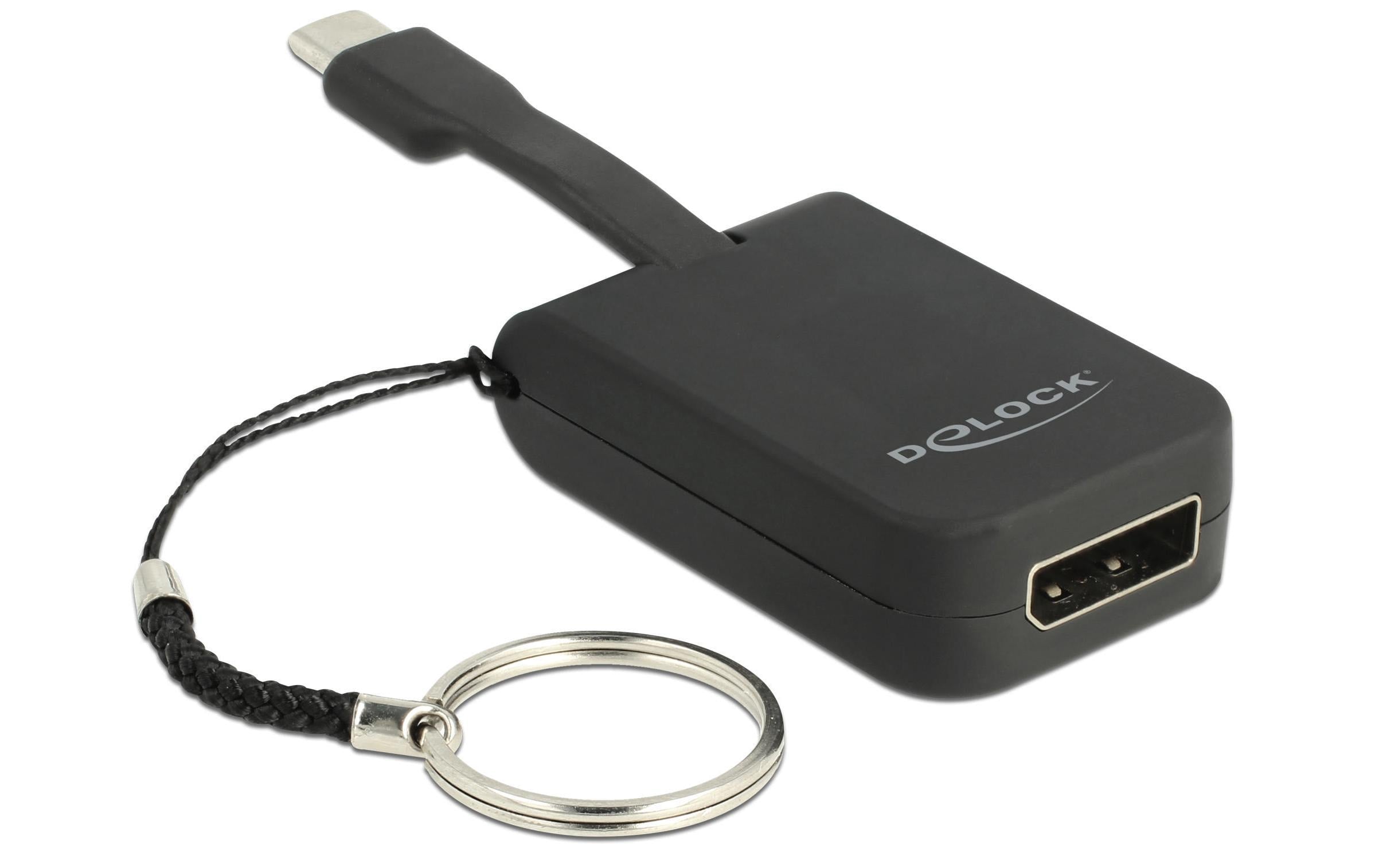 Monitoradapter USB Typ-C zu DP, DP Alt 4K, 60Hz, 3cm, mit Schlüsselanhänger