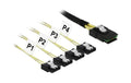 Delock HD-Mini SAS Kabel SFF-8087 zu 4x SATA 7 Pin, 1m