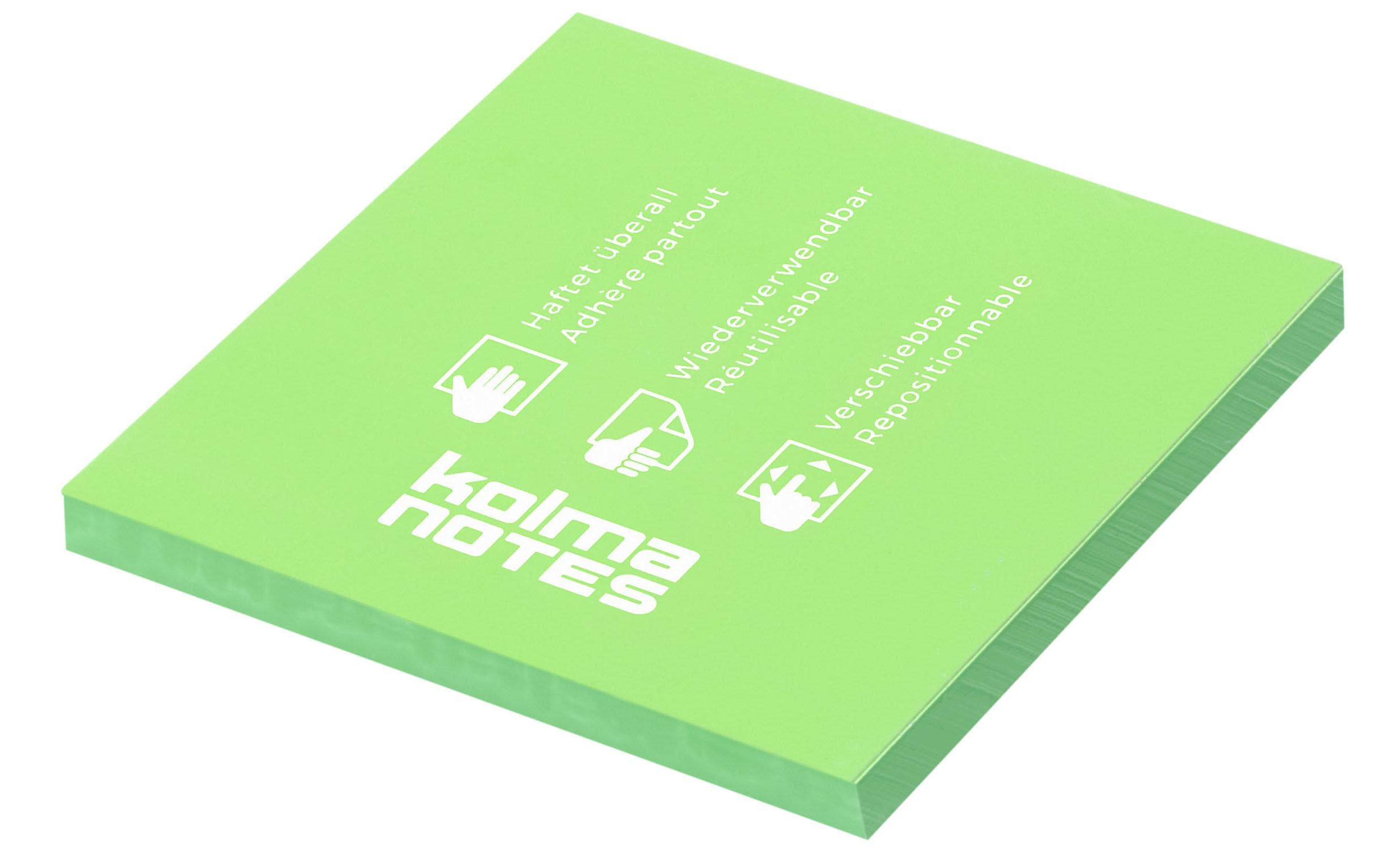 Kolma NOTES 76 x 76 mm, 100 Blatt grün