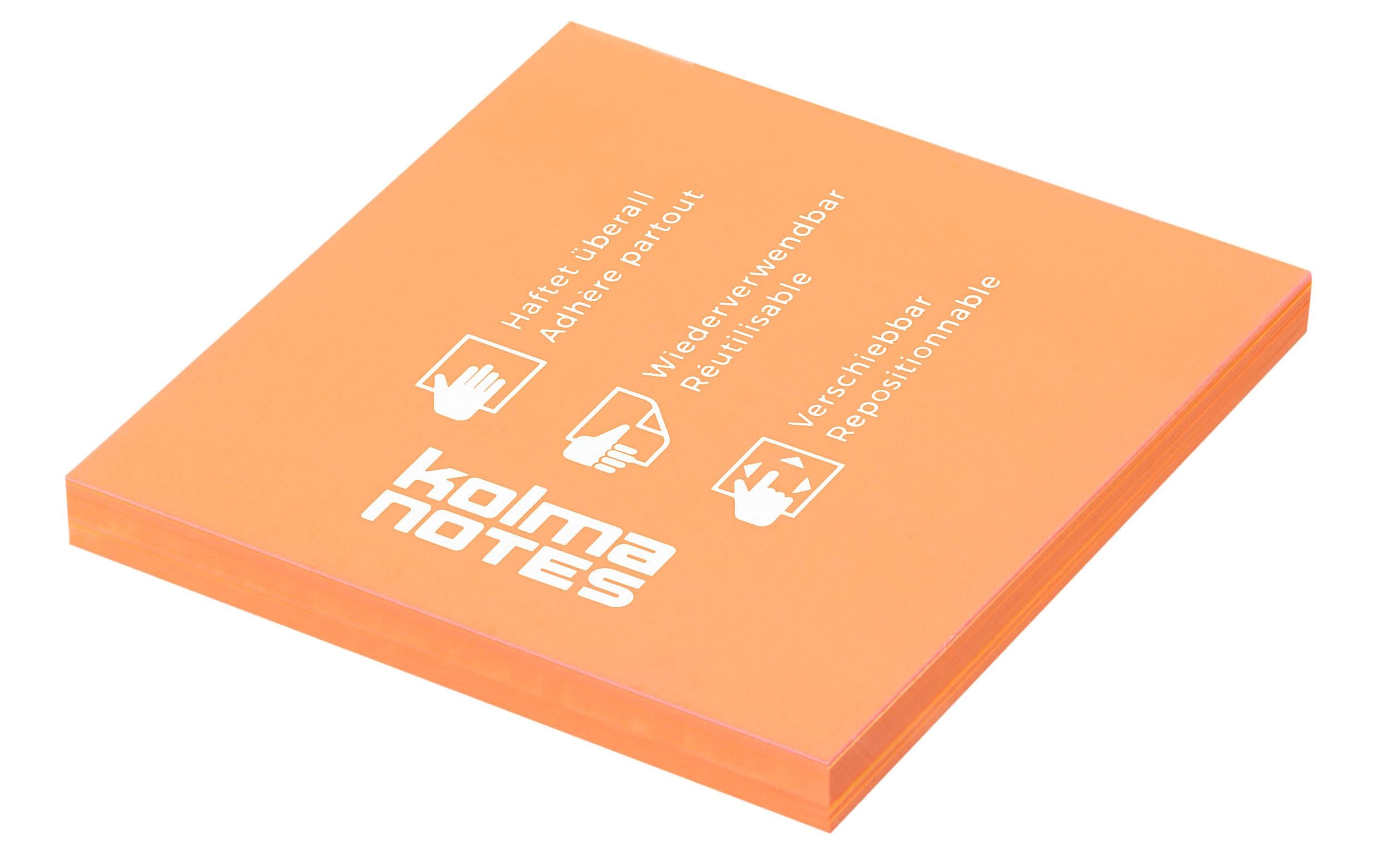 Kolma NOTES 76 x 76 mm, 100 Blatt orange