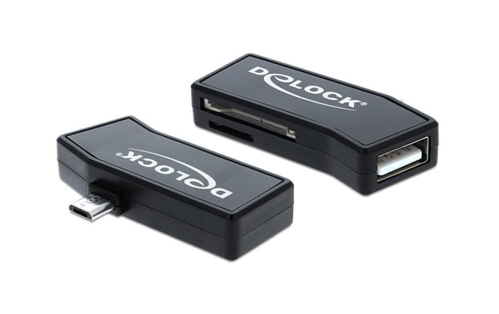 DeLock 91730 Micro USB OTG Card Reader 1x USB-A Buchse, OTG Funktion erforderlich