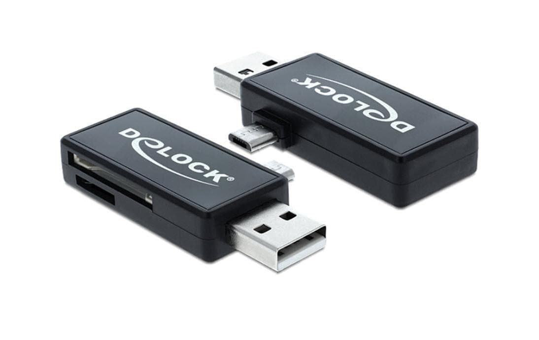 DeLock 91731  Micro USB OTG Card Reader 1x USB-A Stecker, OTG Funktion erforderlich