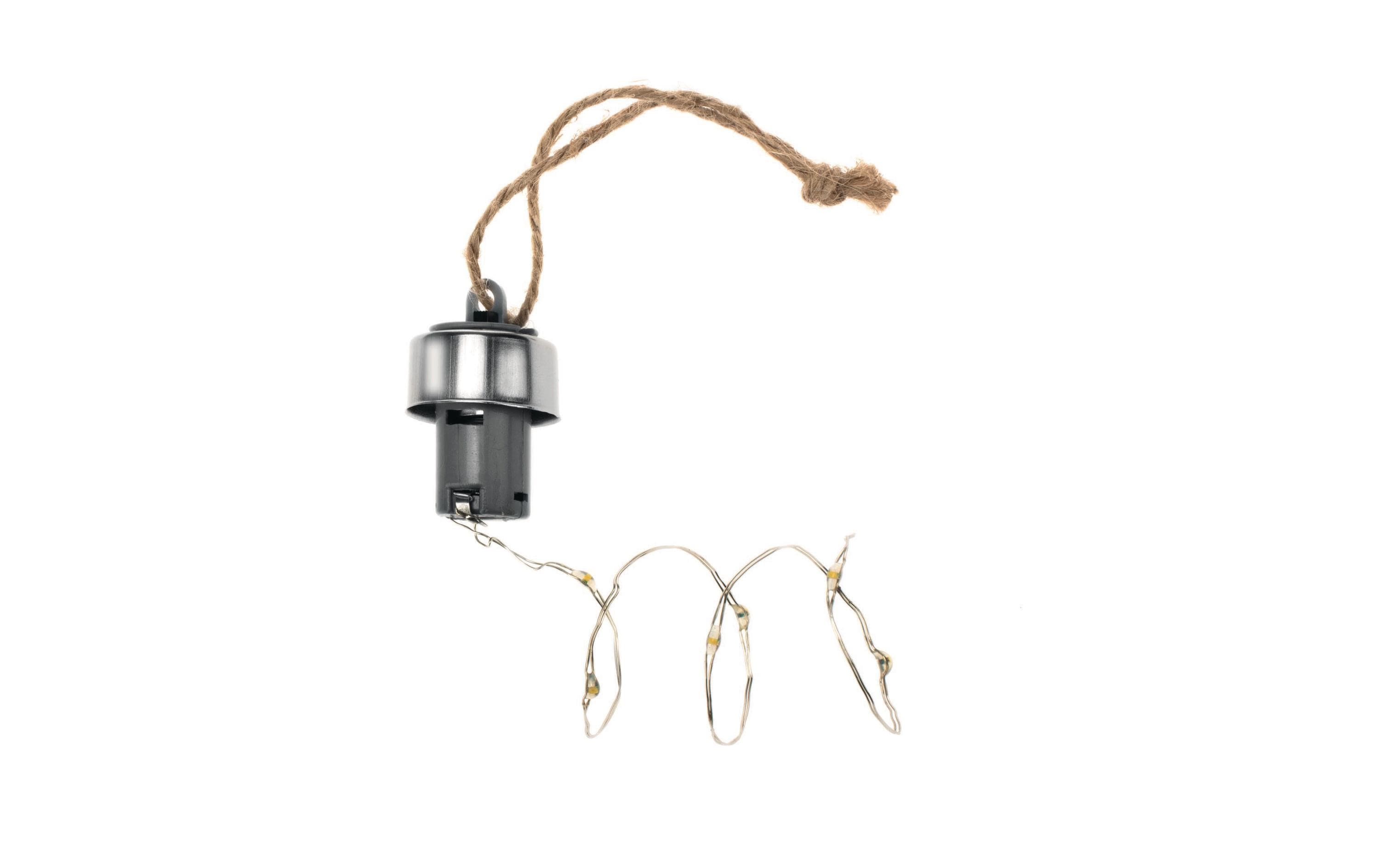 Glorex Lichterkette Flaschen, 10 Lämpchen mit Flaschenhals, inkl. Batterien