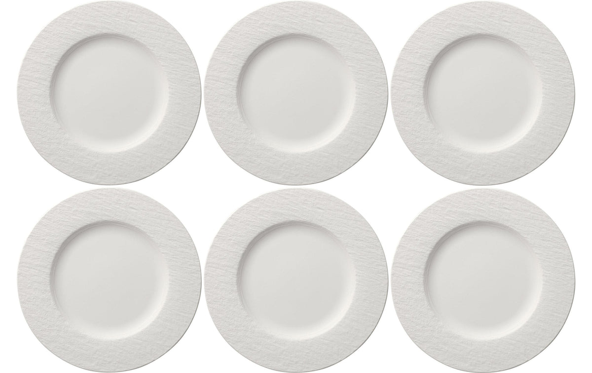 Villeroy & Boch Manufac. Rock Speiseteller weiss, 6 Stück, 27cm