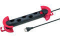 STEFFEN STEBA STRONG Steckerleiste 5xT13 Steckdosen quer, schwarz, 10m Kabel
