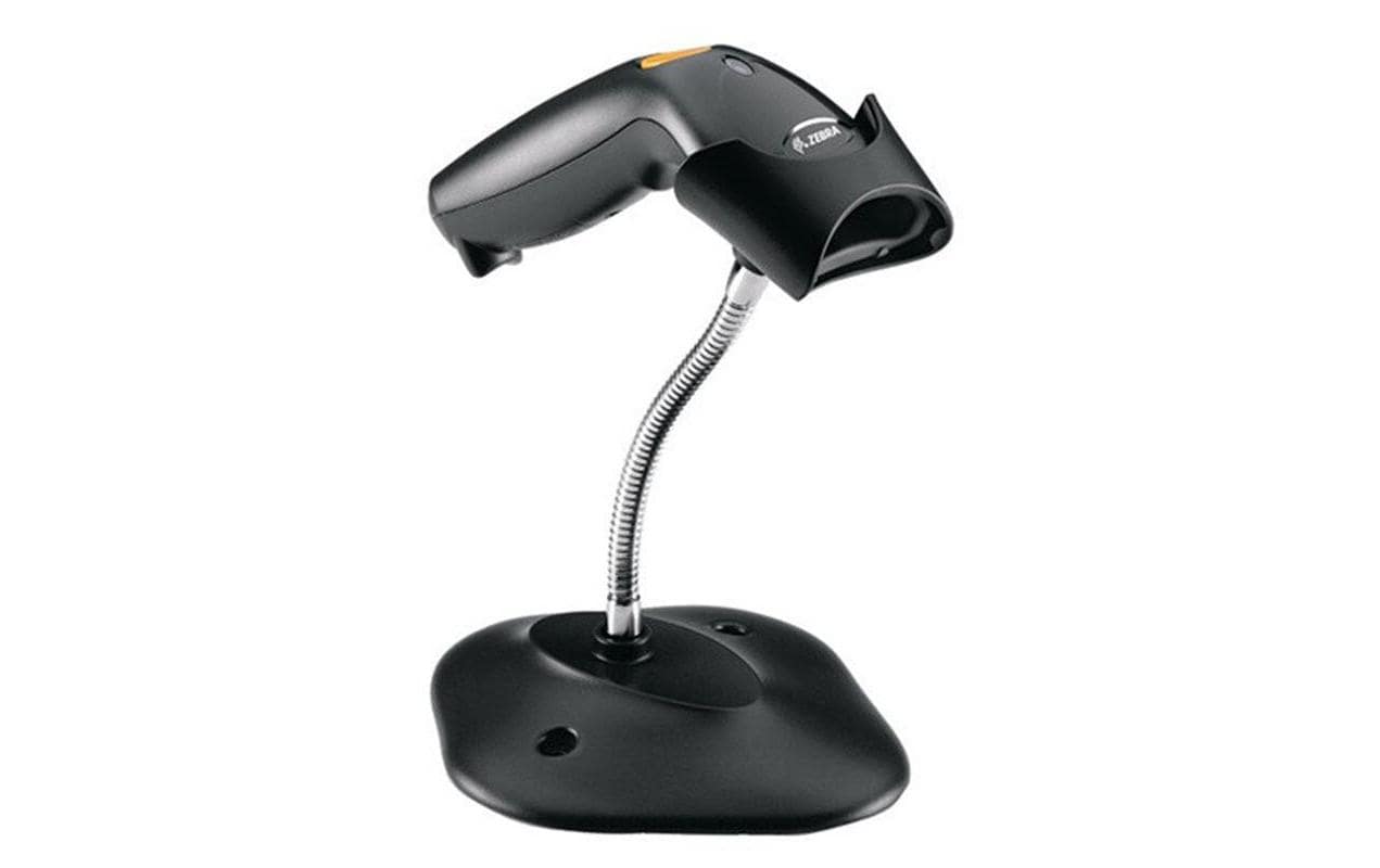 Barcodescanner Zebra LS1203 USB Kit USB, black, inkl. Stand