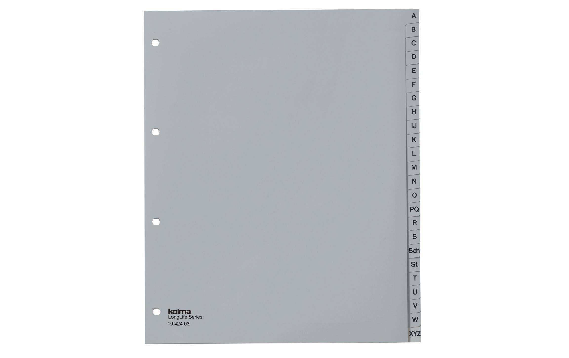 Kolma Register A4 XL LongLife A-Z 24-teilig, grau