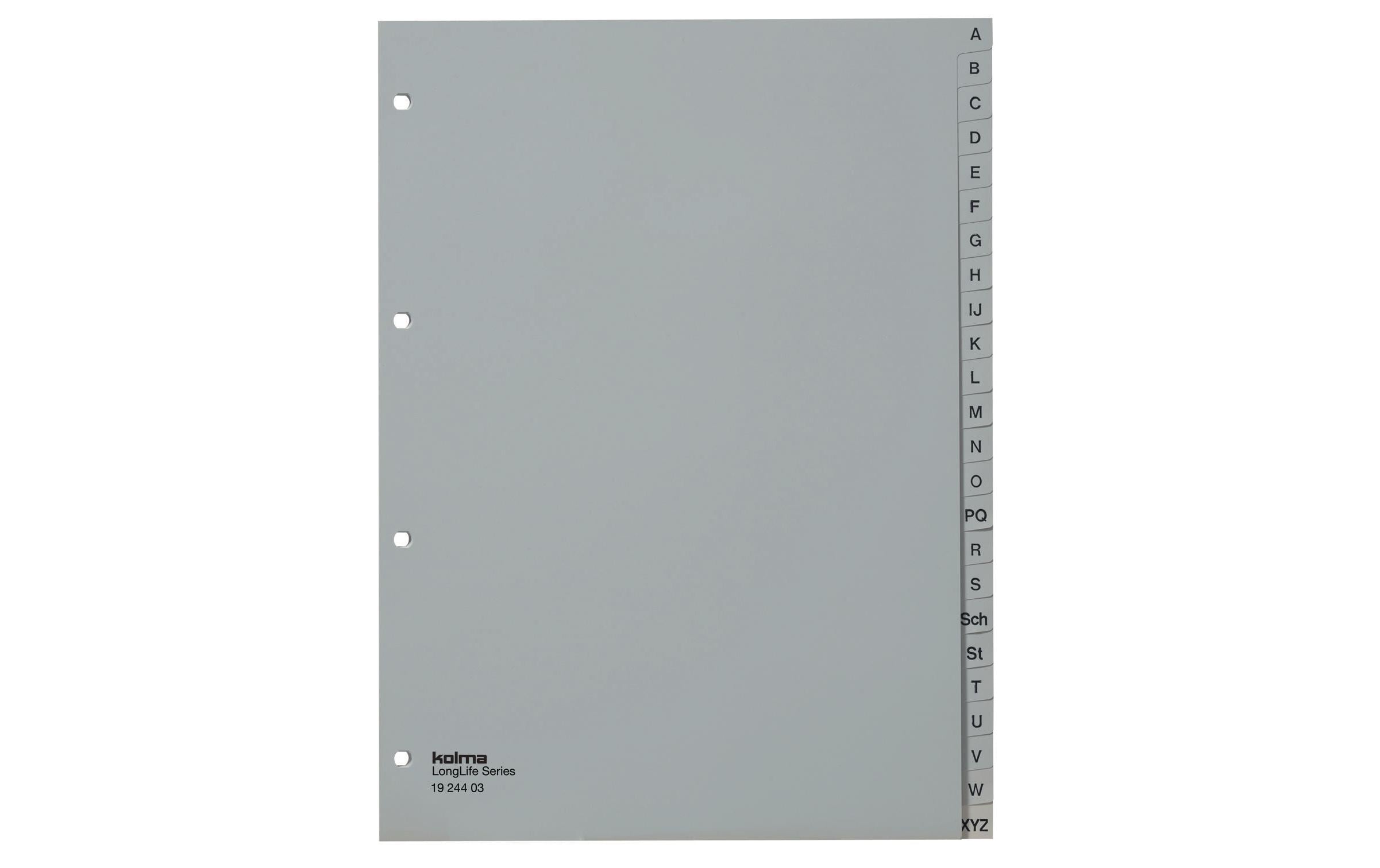 Kolma Register A4 LongLife A-Z 24-teilig, grau