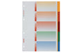 Kolma Register A4 LongLife blanko 5-teilig, mehrfarbig / rainbow