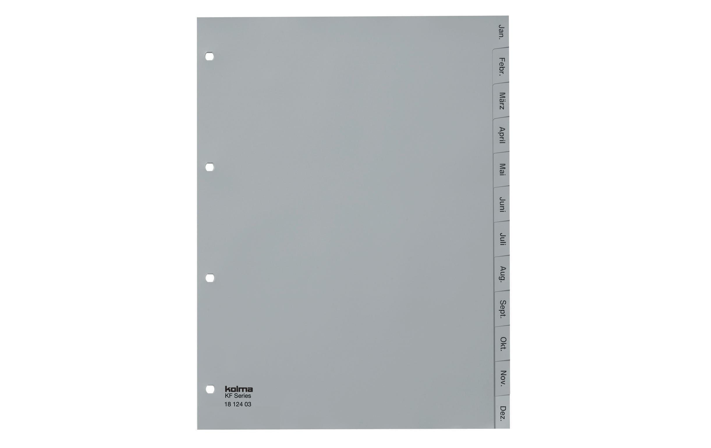 Kolma Register A4 KolmaFlex Jan-Dez (de) 12-teilig, grau