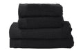 Zone Frottierwäscheset ClassicSchwarz2x2Stk 100% Baumwolle 600g, 2xje: 50x100, 140x70