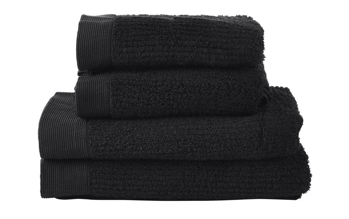 Zone Frottierwäscheset ClassicSchwarz2x2Stk 100% Baumwolle 600g, 2xje: 50x100, 140x70
