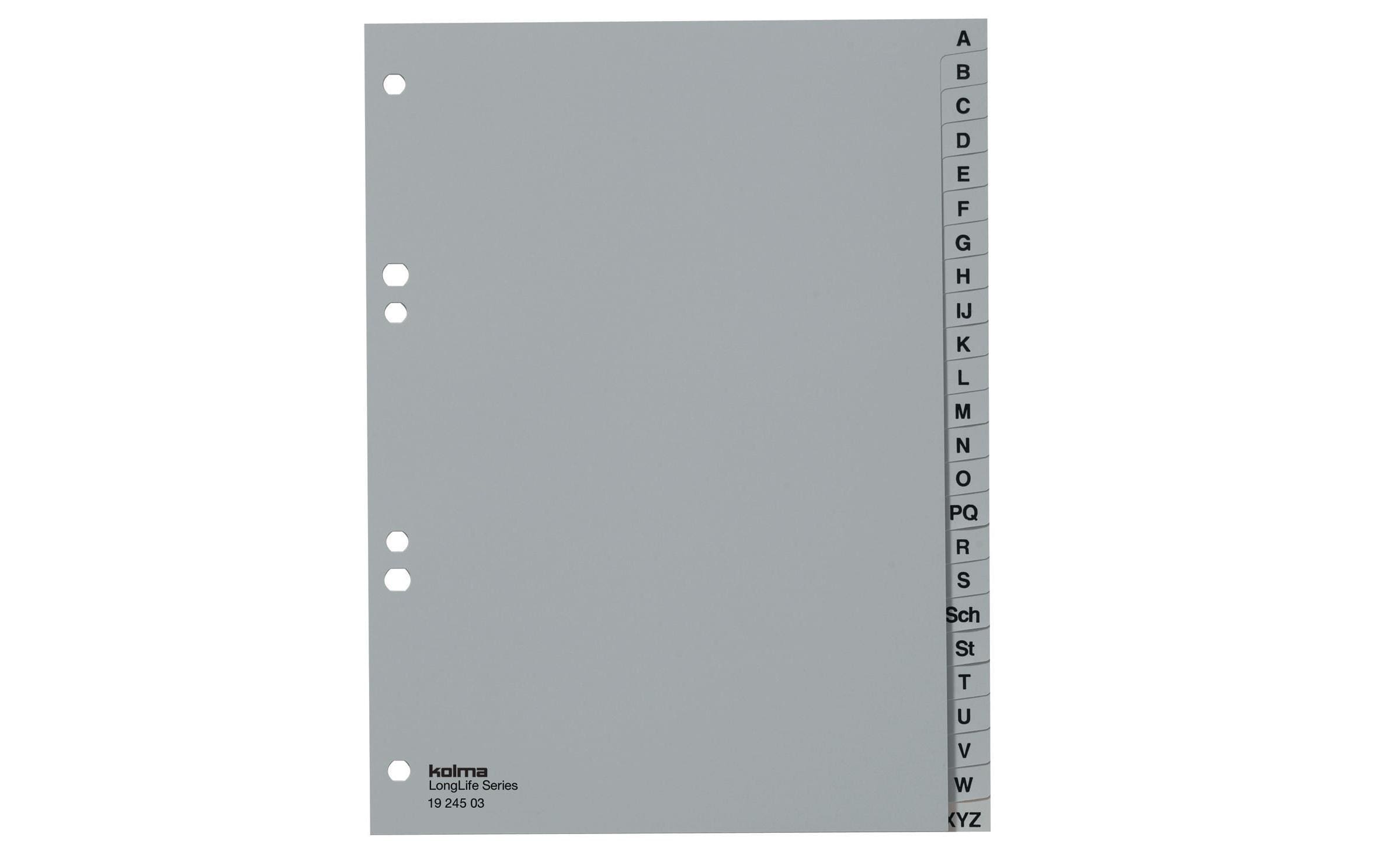 Kolma Register A5 LongLife hoch A-Z 24-teilig, grau