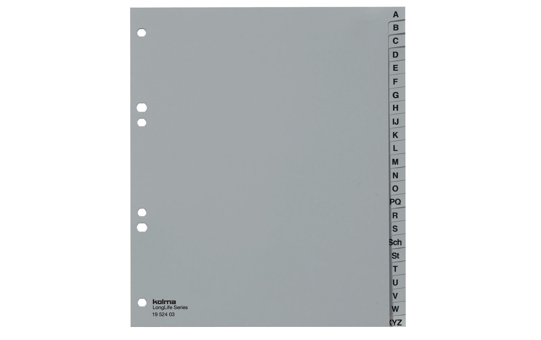 Kolma Register A5 XL hoch LongLife A-Z 24-teilig, grau