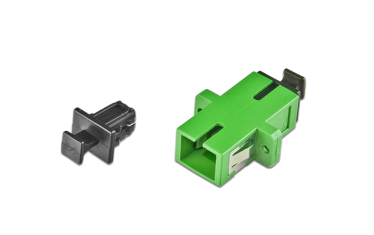 Lightwin LWL Kupplung SC-SC, Simplex Singlemode, APC, plastik, grün