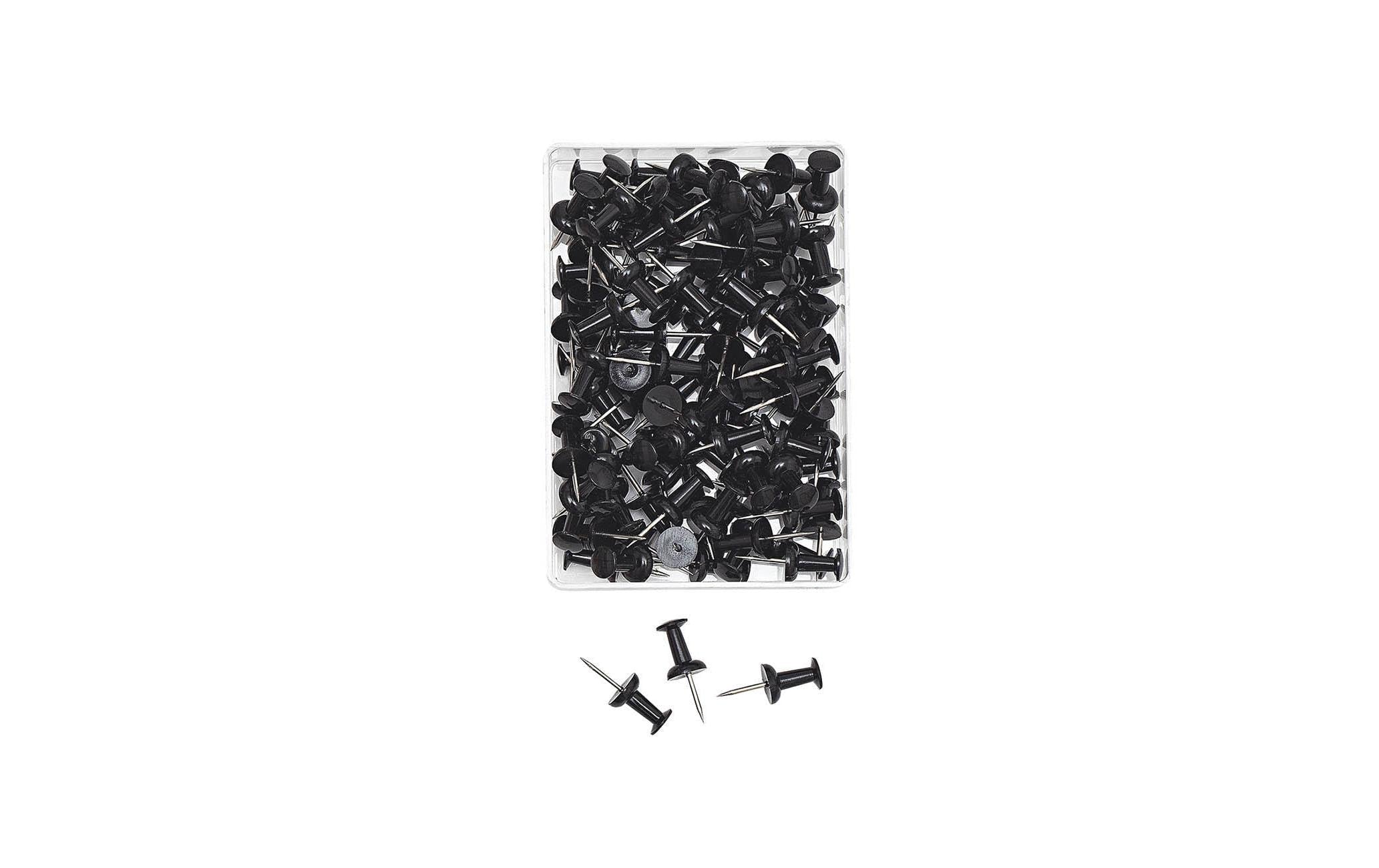 WEDO Pinnadel Diaboloform schwarz 100 Stk. Dose
