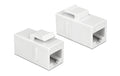 Delock Keystone Modul Cat.6, UTP, weiss extern: RJ45 Buchse, Intern RJ-45 Buchse