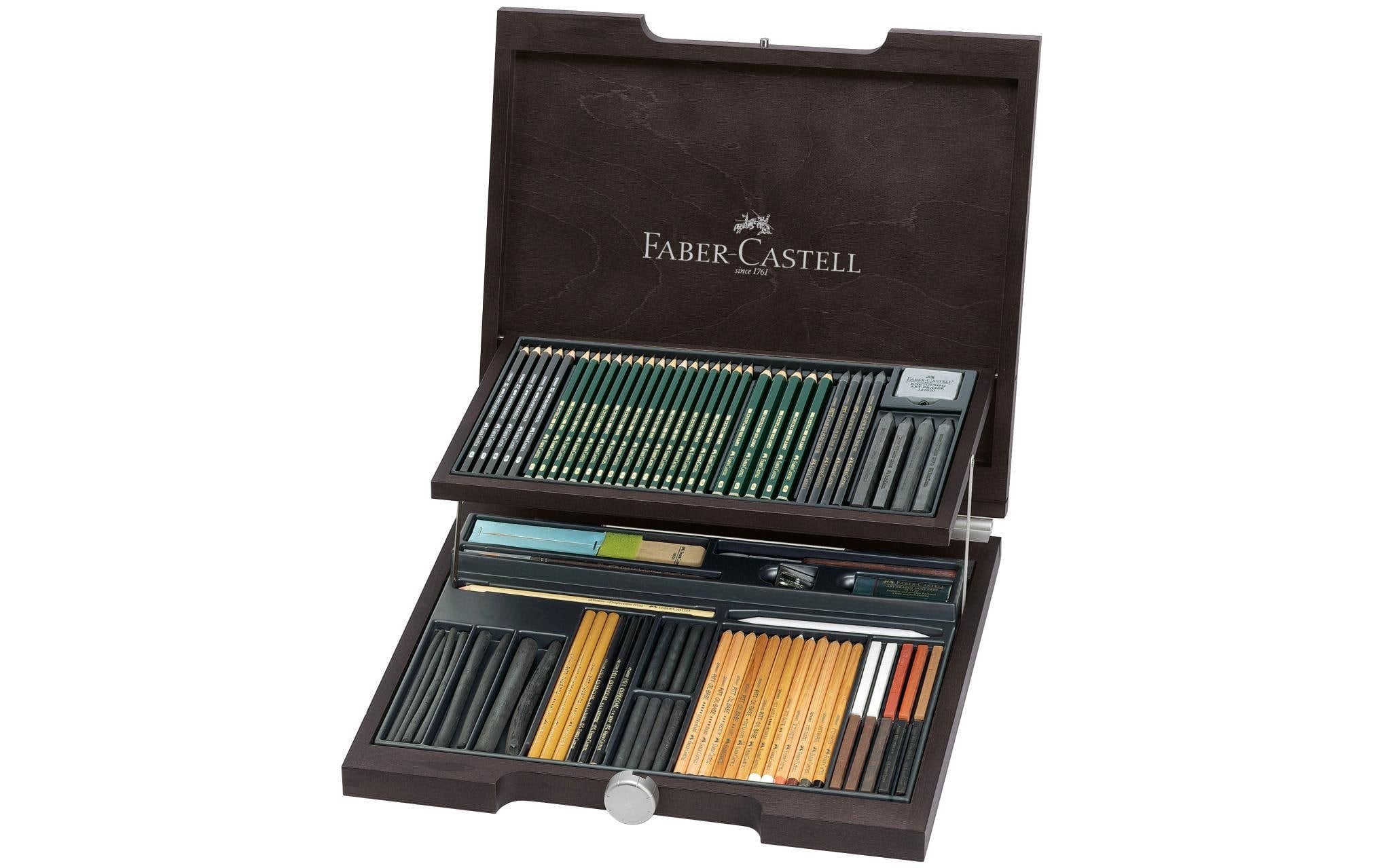 Faber-Castell PITT Monochrome Holzkoffer 86-teilig