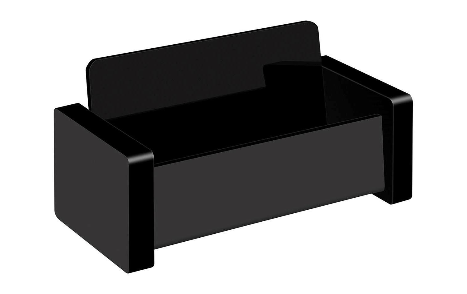 WEDO Visitenkartenhalter Black Office aus Acryl, Karten bis 9cm breit