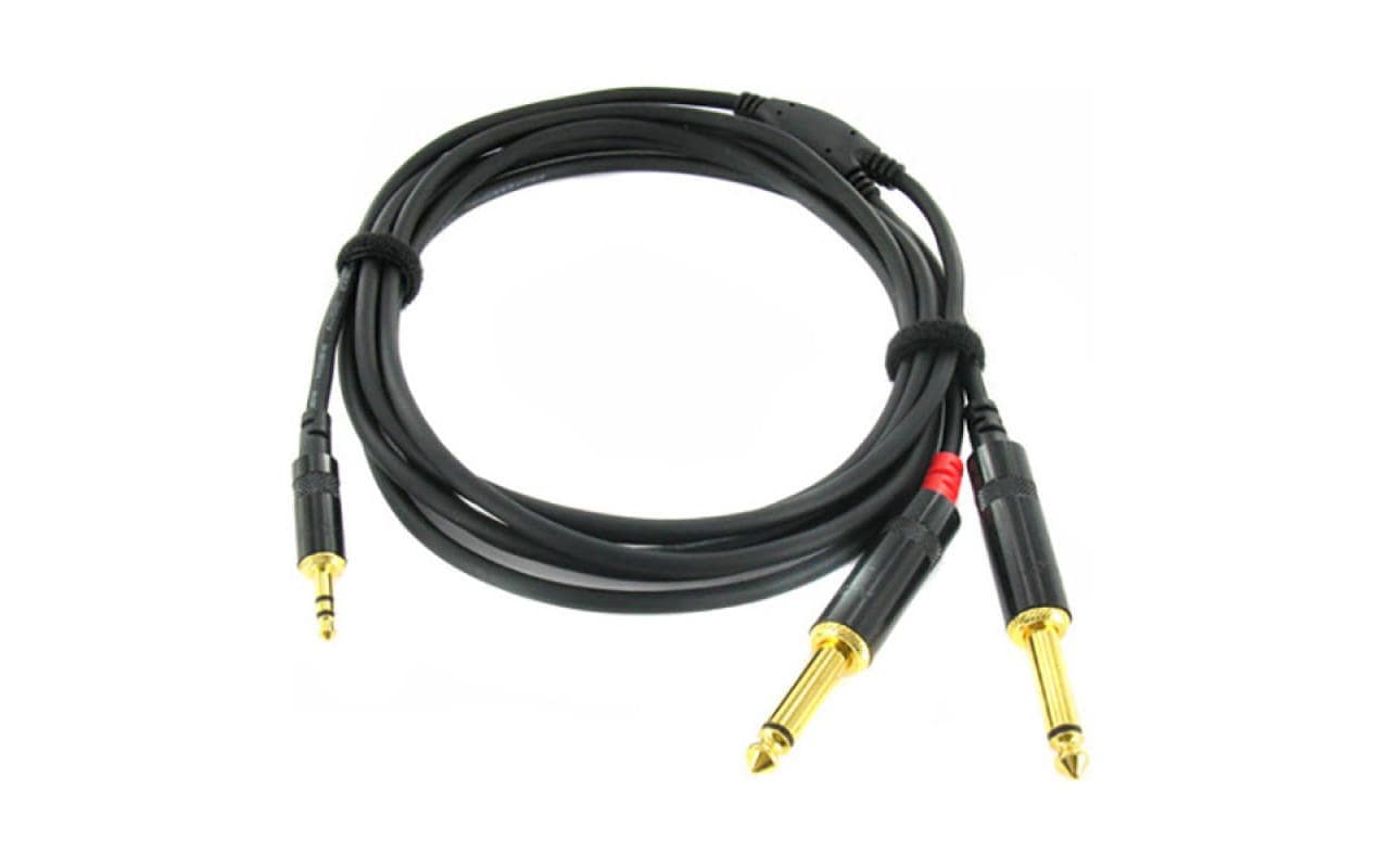 Cordial CFY 0.9 WPP 3.5mm St-Klinke - 2x 6.3mm Mo-Klinke, 0.9m