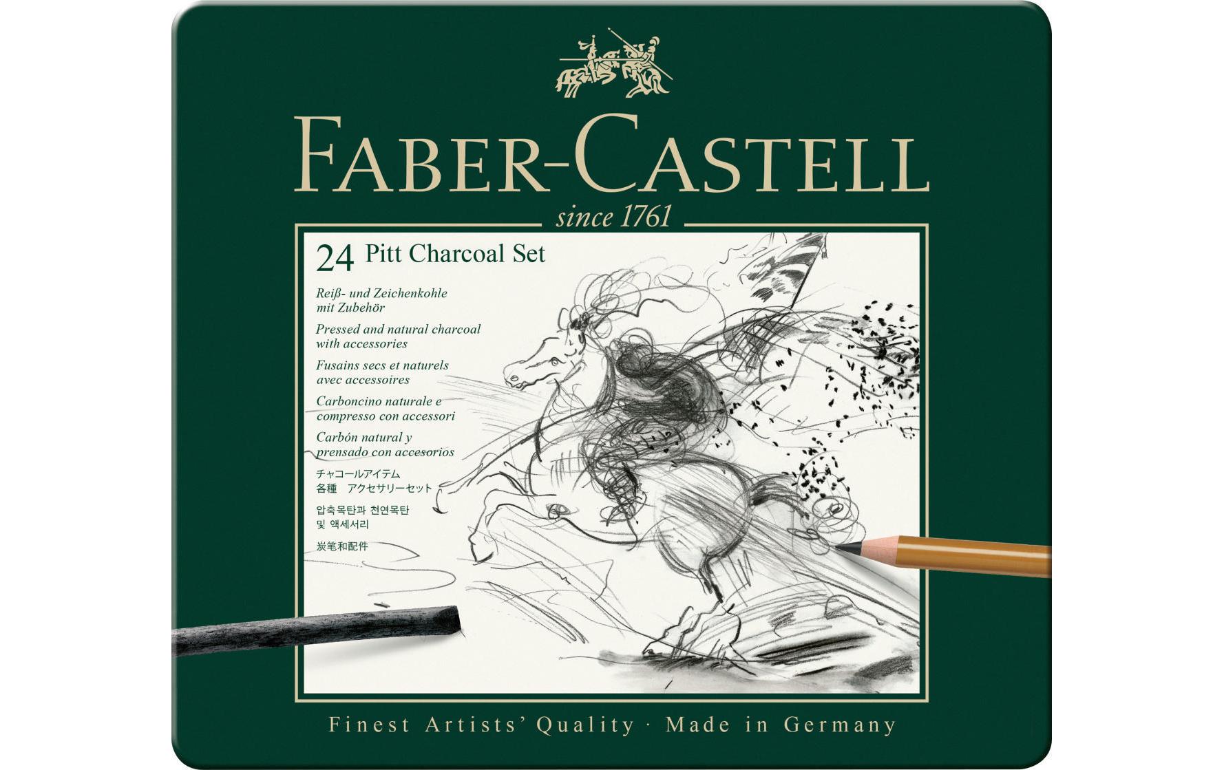 Faber-Castell PITT Kohleset 24er Metalletui