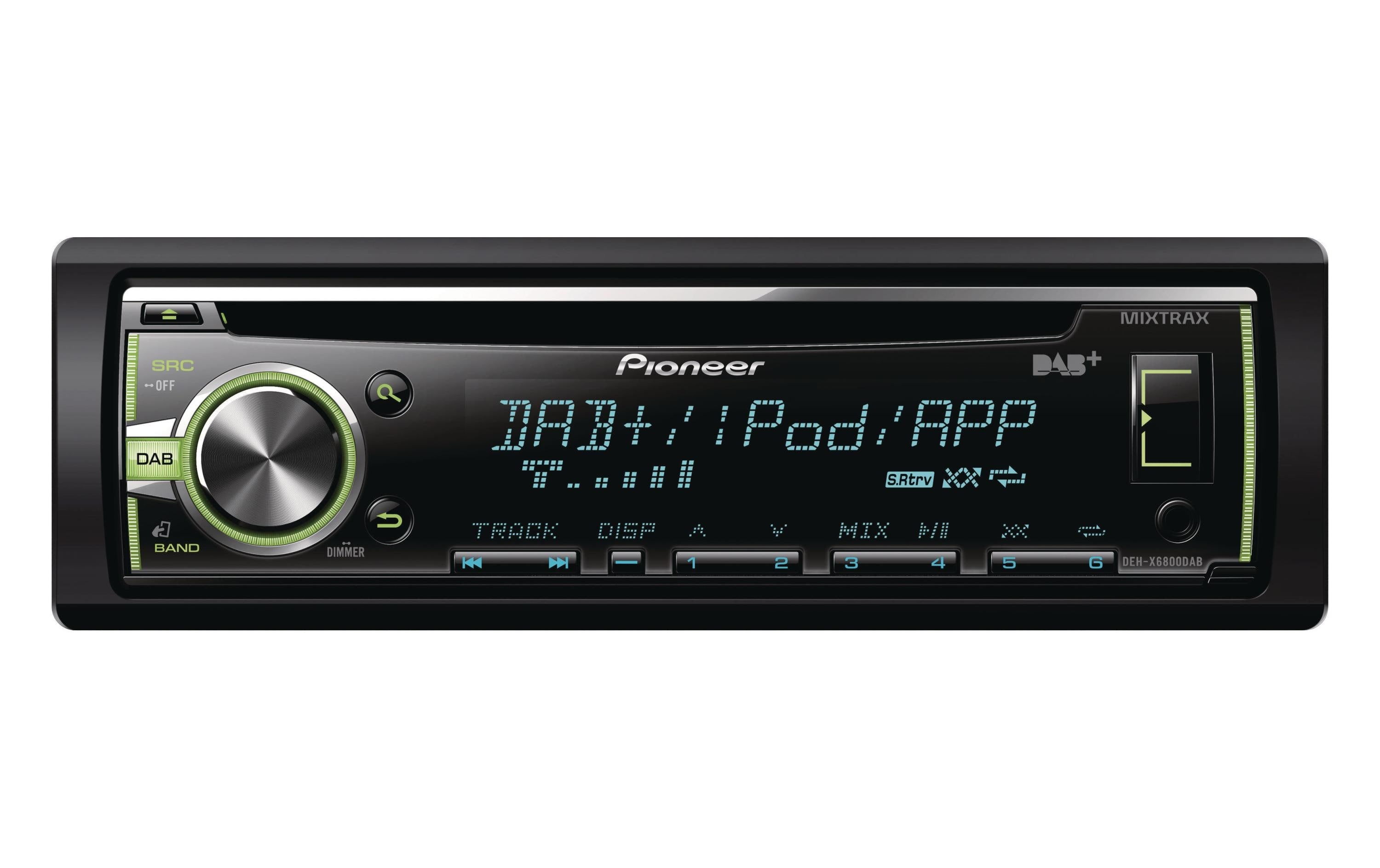Pioneer DEH-X6800DAB-AN, DAB+ Autoradio 1-DIN, Front USB, Front AUX, Mixtrax