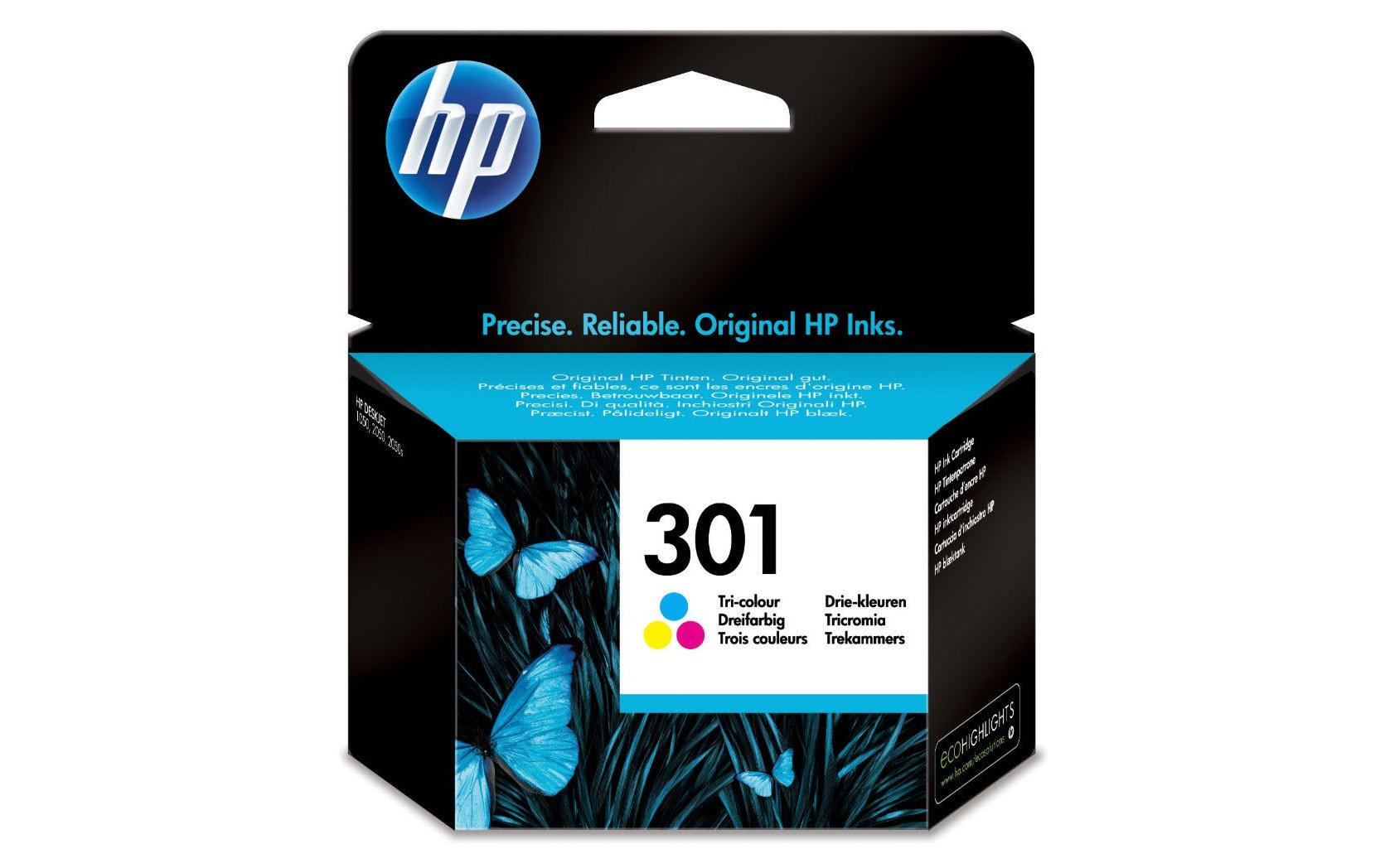 HP Tinte Nr. 301 - Dreifarbig (CH562EE) 3ml, Seitenkapazität ~ 165 Seiten