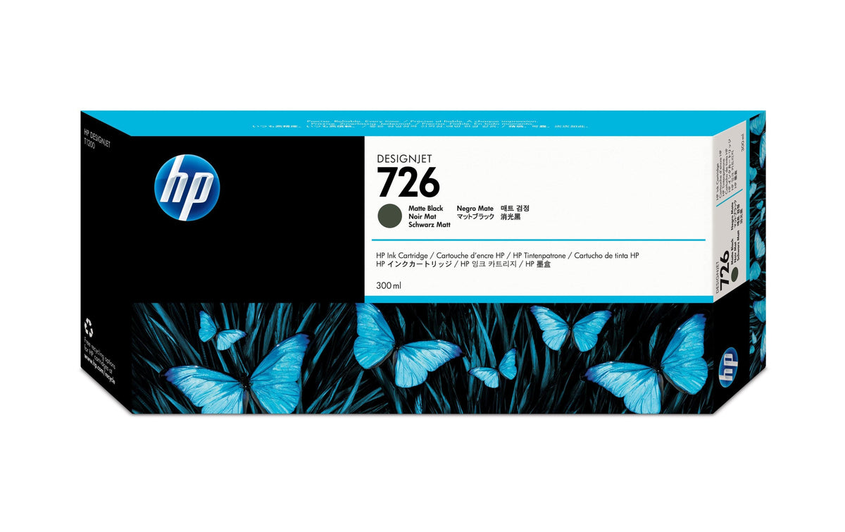HP Tinte Nr. 726 - Matte Black (CH575A) Tintenvolumen 300ml
