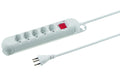 STEFFEN STEBA STRONG Steckerleiste 5xT13 Steckdosen längs, weiss, 3m Kabel