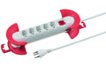 STEFFEN STEBA STRONG Steckerleiste 5xT13 Steckdosen längs, weiss, 8m Kabel