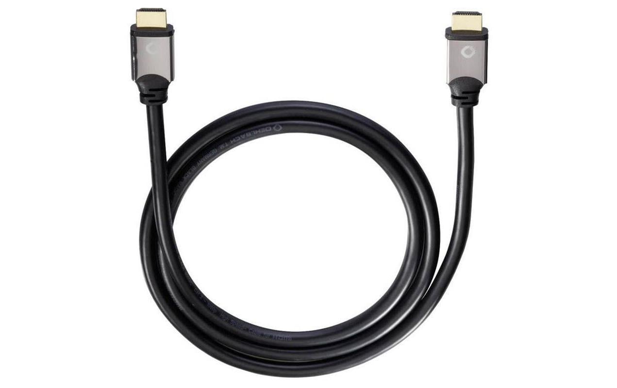 Oehlbach HDMI Kabel, Black Magic 7.5 High Speed mit Ethernet, vergoldet