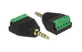 Delock Terminalblock 3.5mm Klinke Stecker 5 Pin Terminalblock