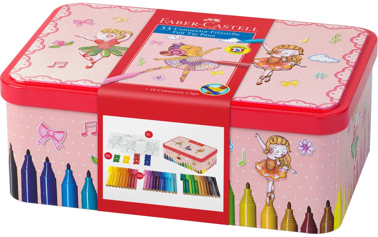 Faber-Castell Filzstift Connector 33er Metallbox "Ballerina"