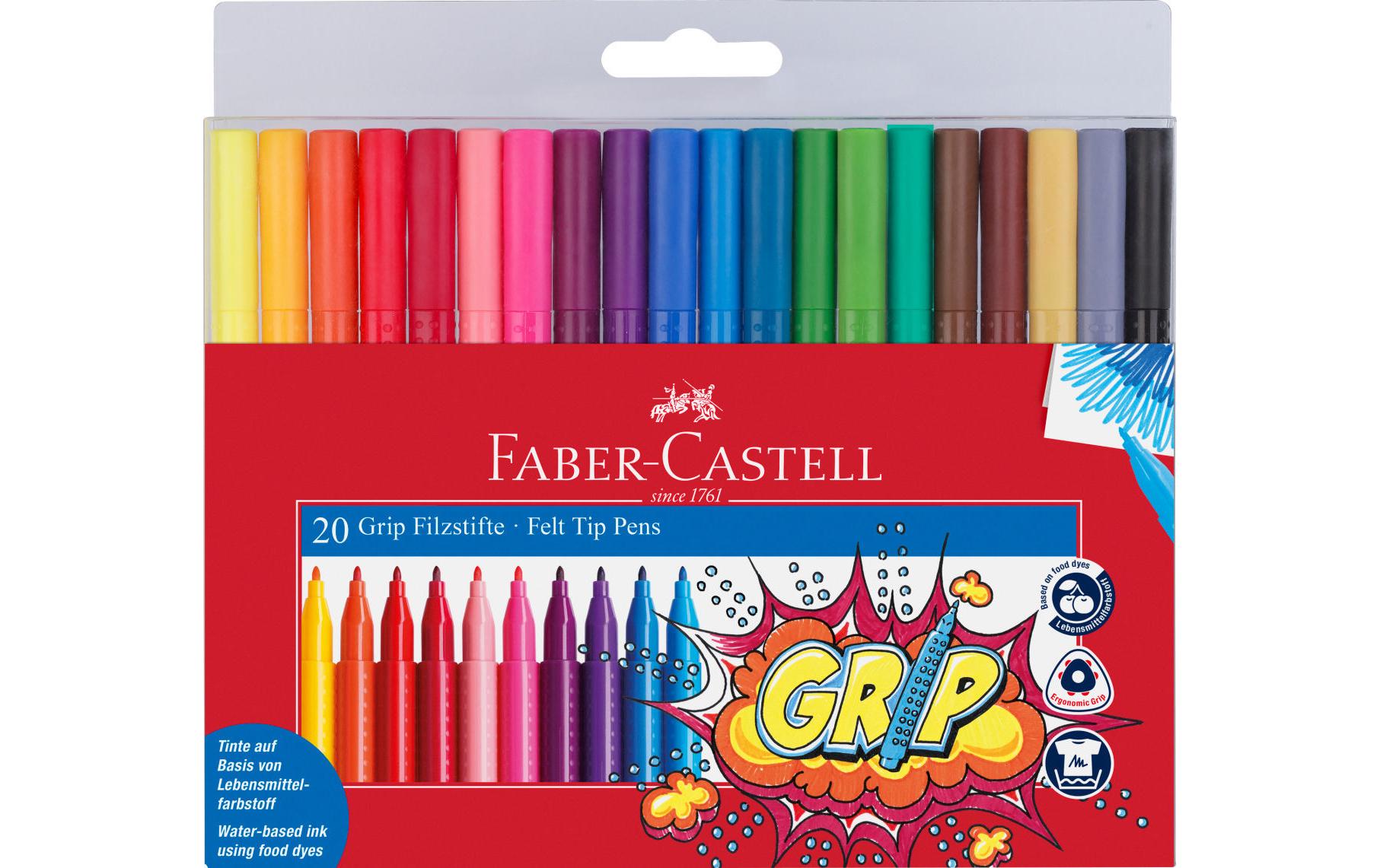 Faber-Castell Fasermaler Grip Colour Marker 20er Etui