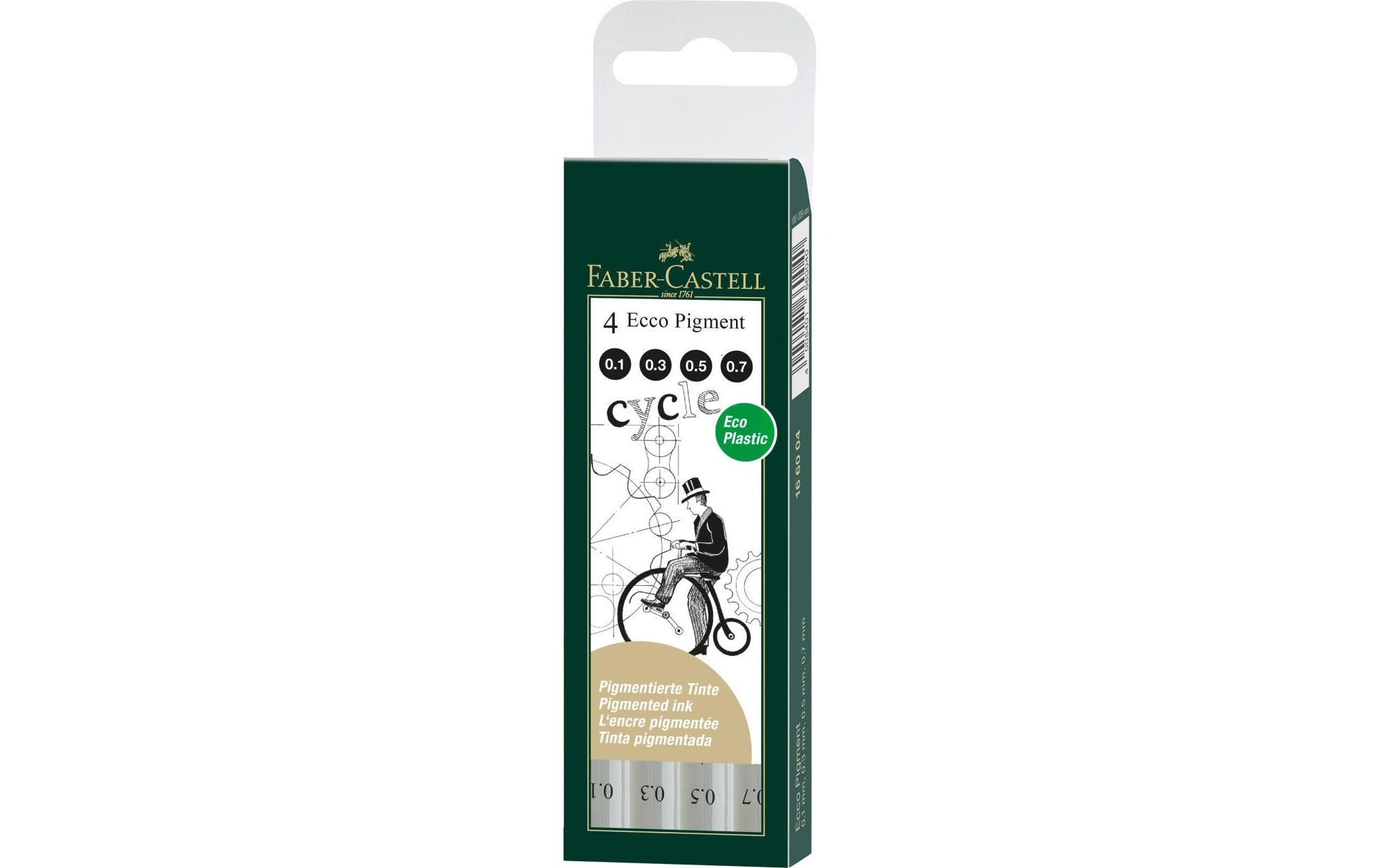 Faber-Castell ECCO PIGMENT Tintenschreiber 4er Etui