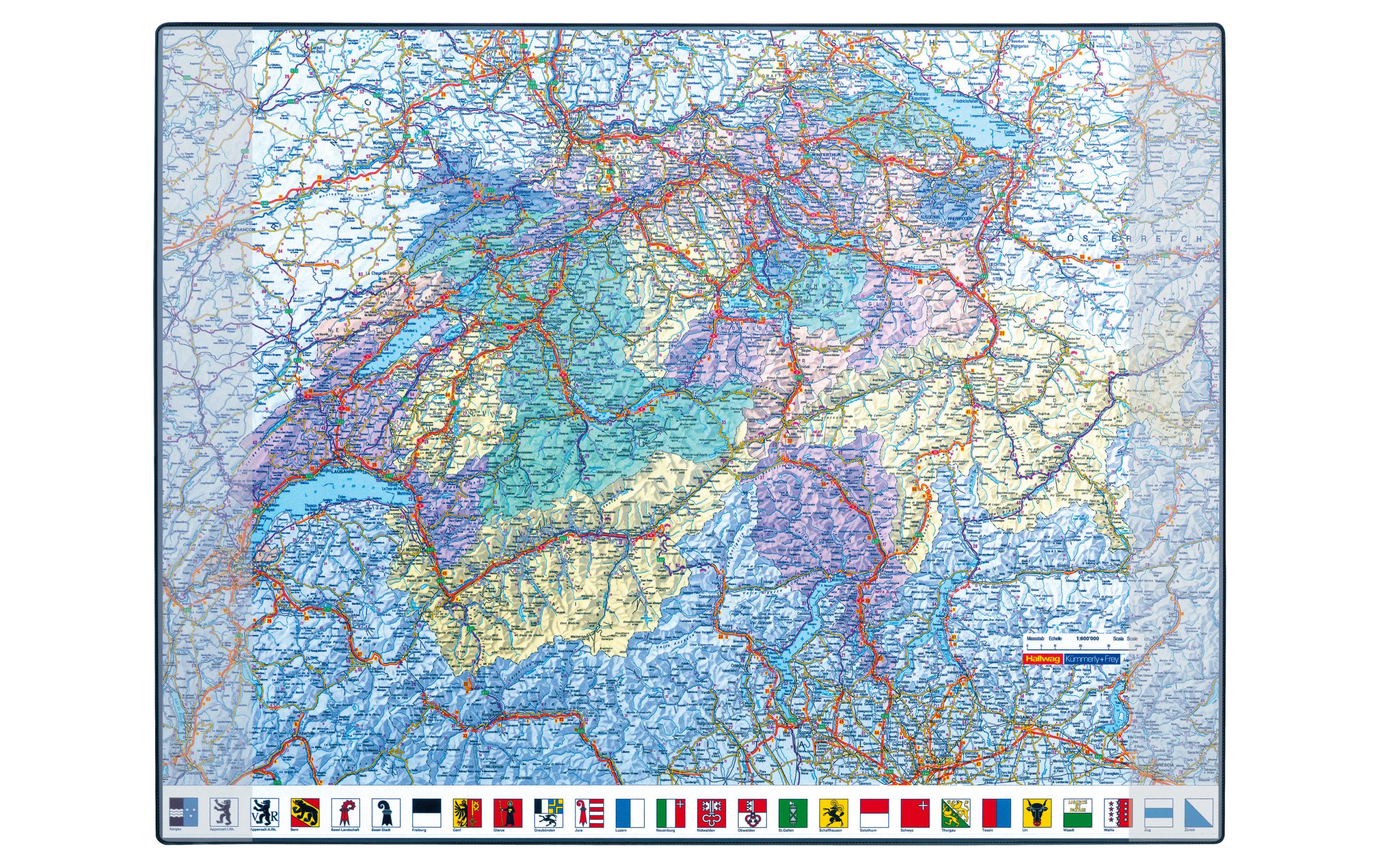 Hansa Schreibunterlage PP GeoPad 65x50cm Schweiz