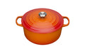 LE CREUSET Bräter rund SIGNATURE 24cm Durchmesser 24cm, ofenrot