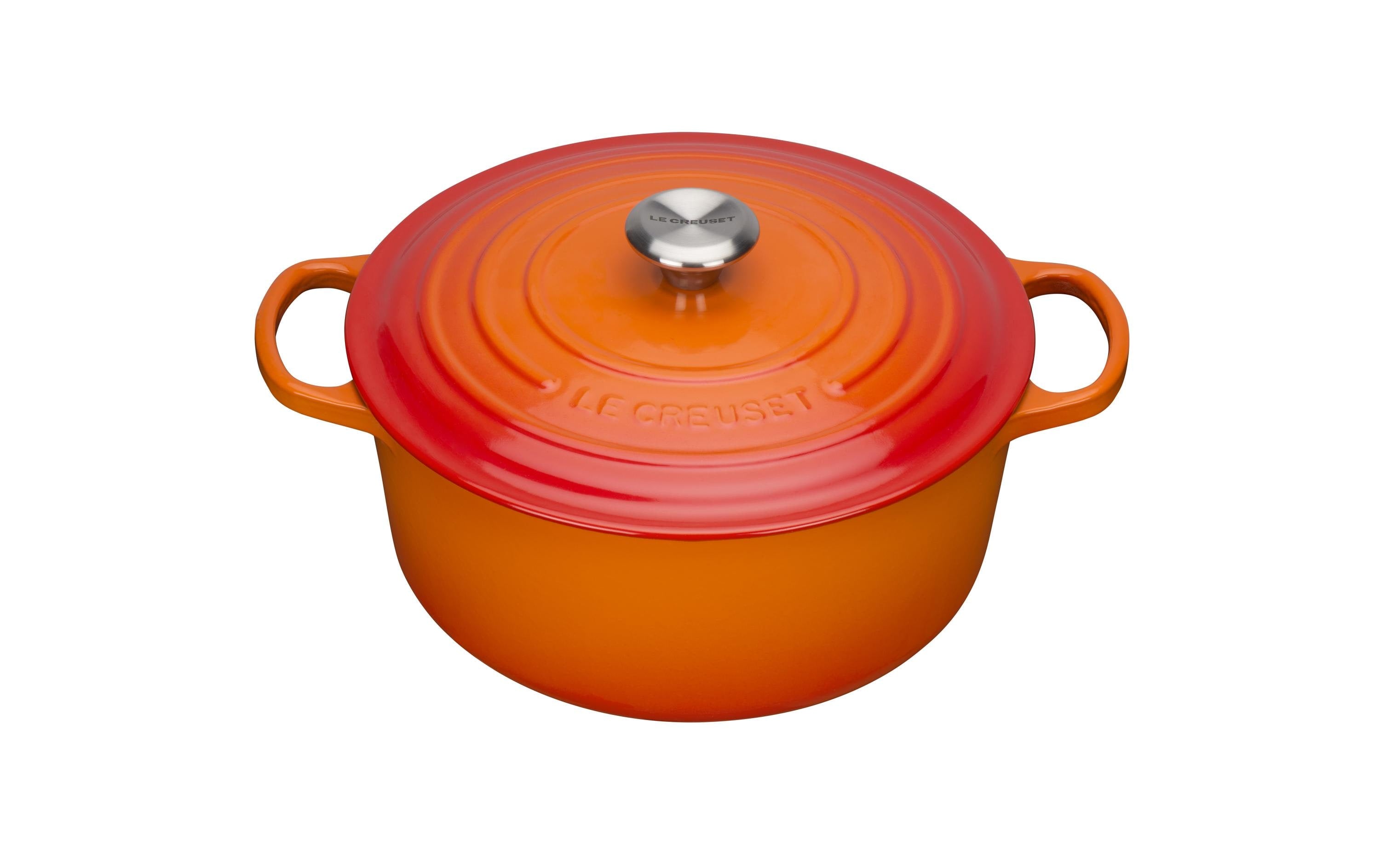 LE CREUSET Bräter rund SIGNATURE 24cm Durchmesser 24cm, ofenrot