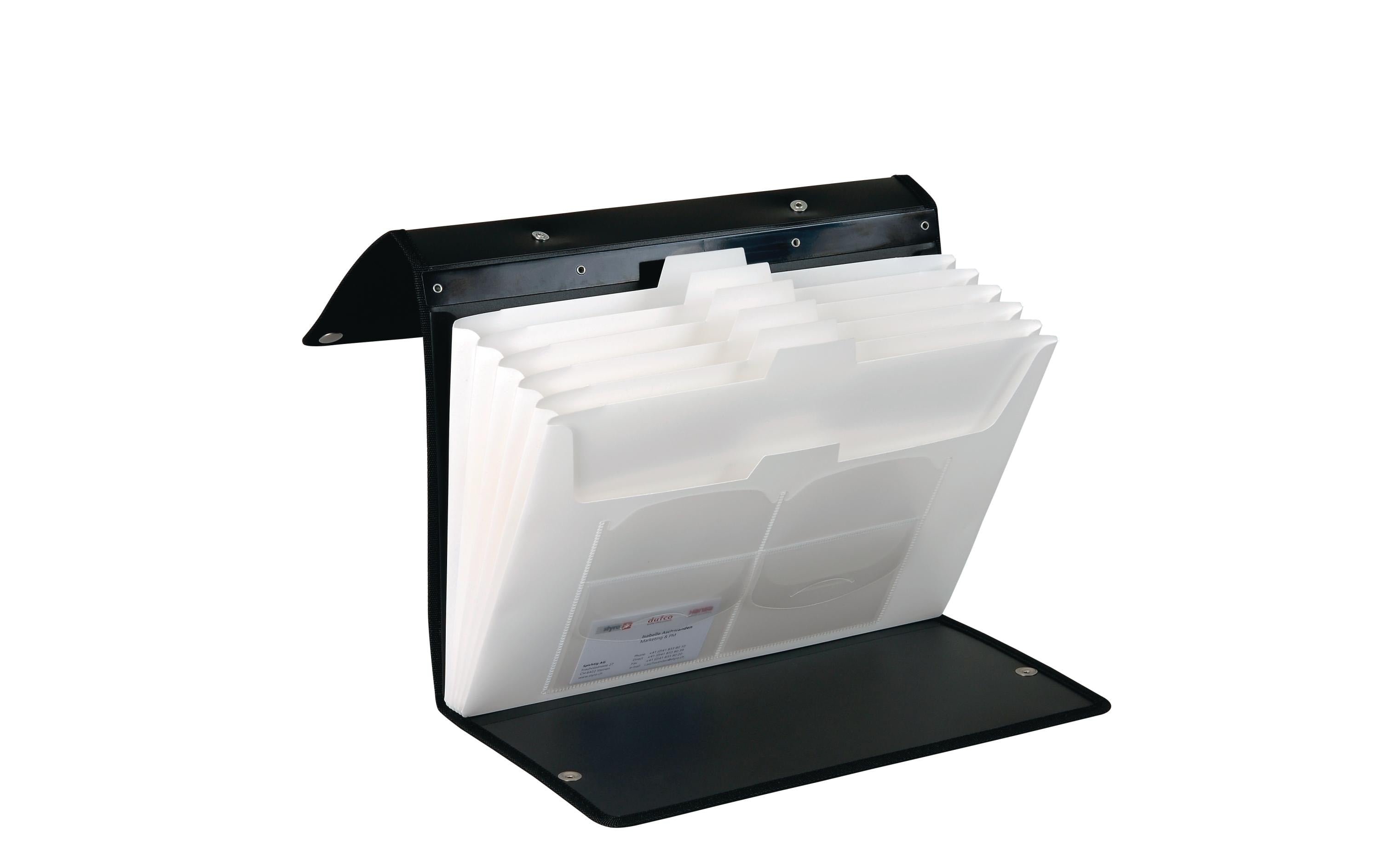 Dufco Flip File A4 6-teilig, SoftTouch schwarz Nylon,PP