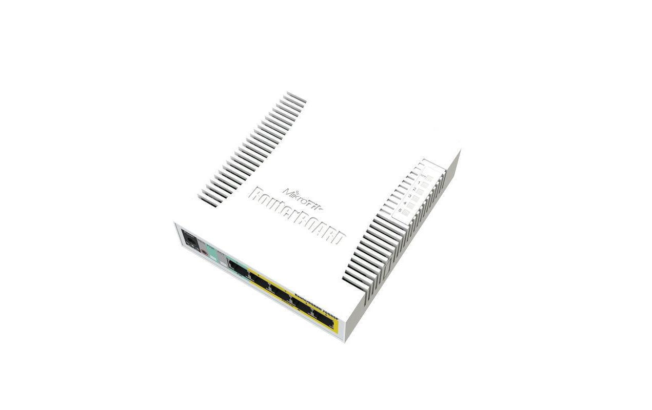 MikroTik RB260GSP: 5 Port Smart PoE Switch 5x1Gbps, inkl. NT oder passiv-PoE Power