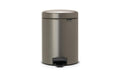 Brabantia NewIcon Treteimer 5 Liter Platinum, Inhalt 5 Liter