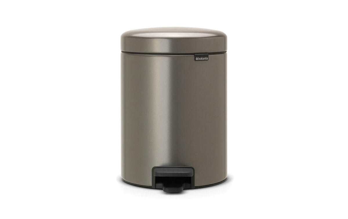 Brabantia NewIcon Treteimer 5 Liter Platinum, Inhalt 5 Liter