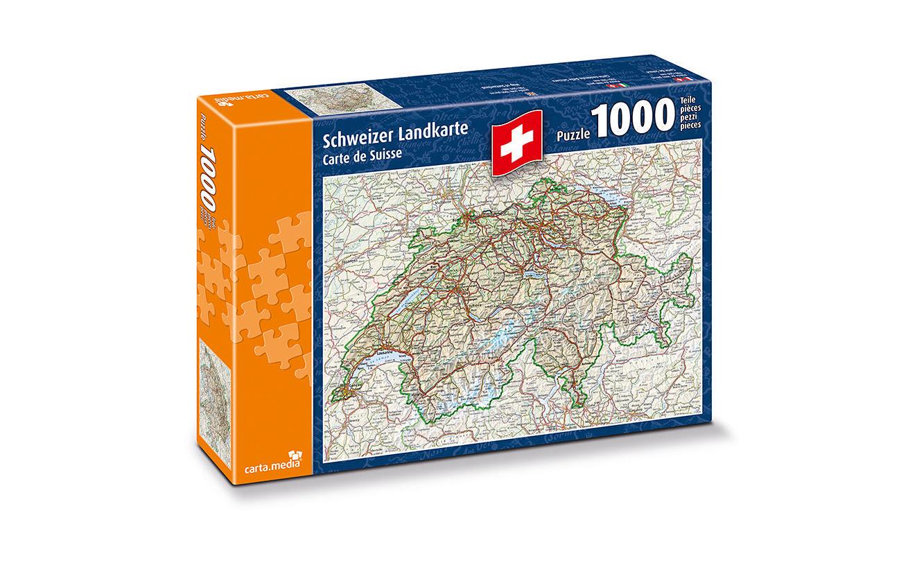 Schweizer Landkarte Alter: 12+, Teile: 1000,