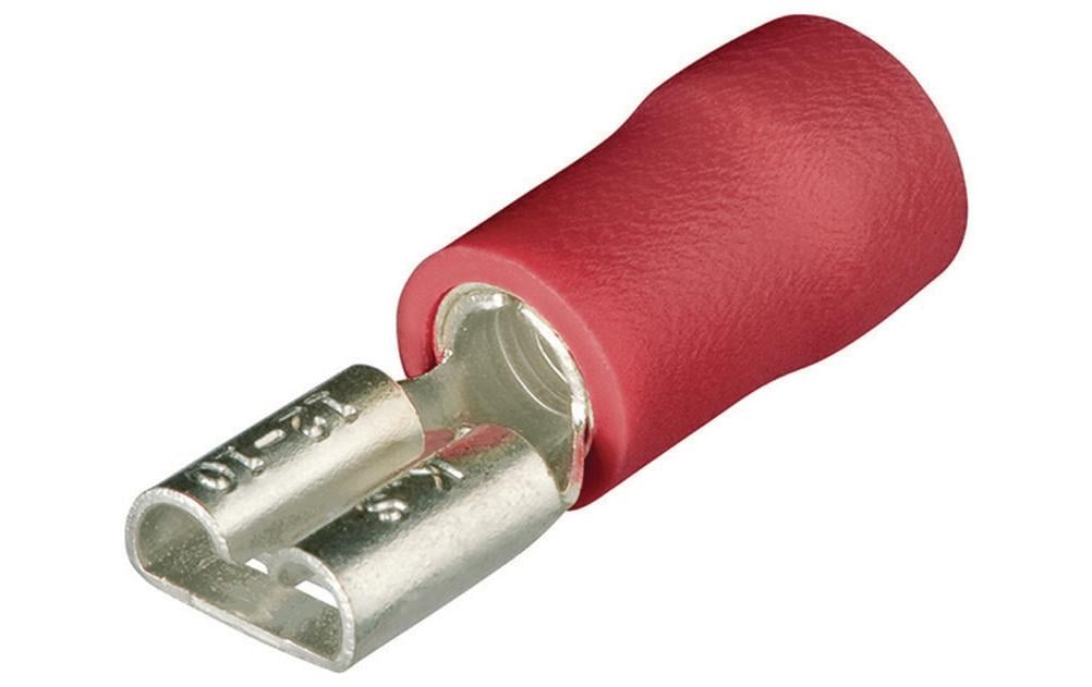 Knipex Flachsteckhülsen, Rot 6,3 x 0,8 mm, 100 Stk.
