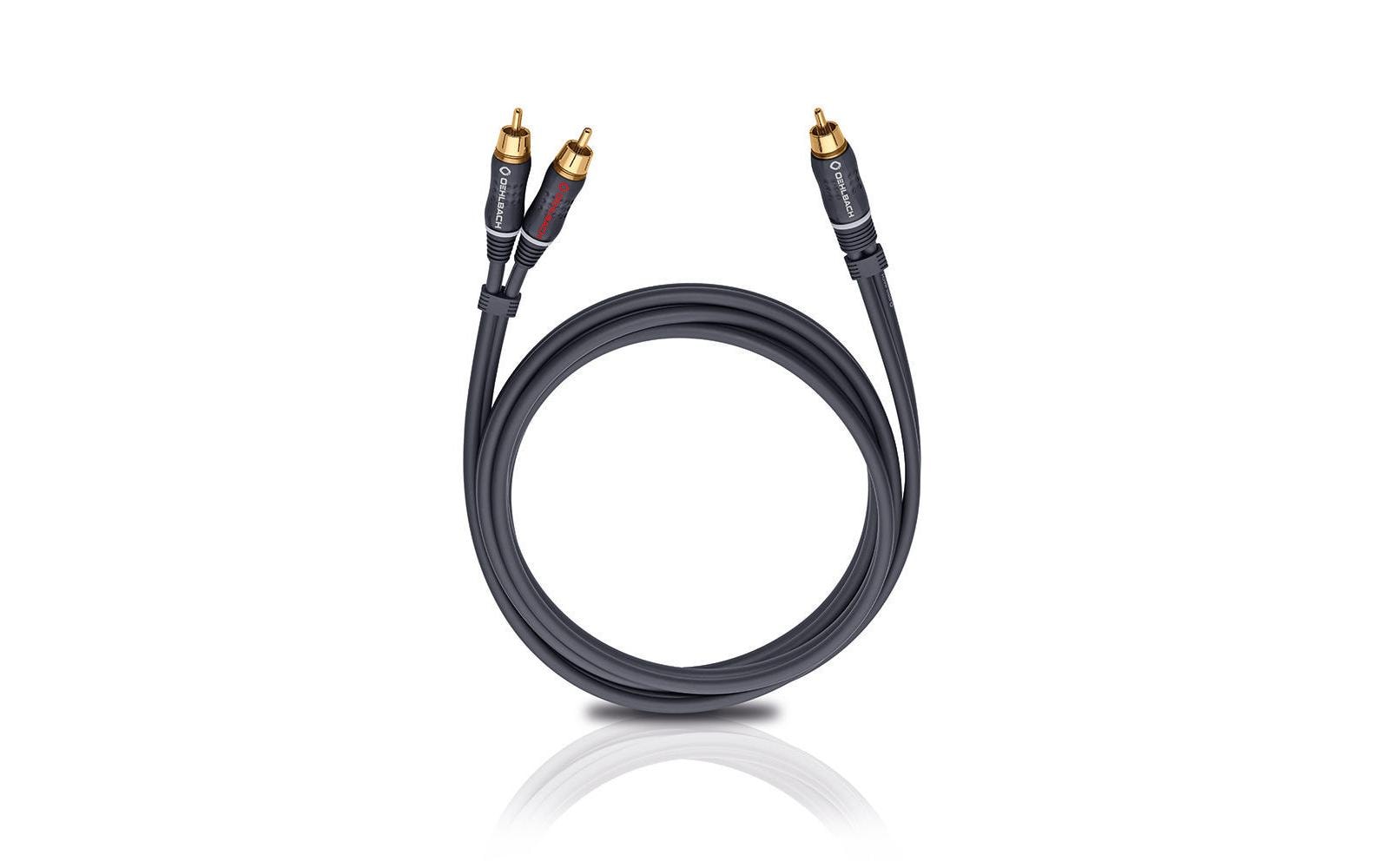 Oehlbach Subwoofer Kabel BOOOM 3.0m 1x Cinch männlich/ 2x Cinch männlich, black