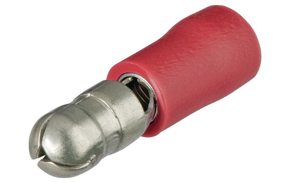 Knipex Rundstecker, isoliert Rot, 100 Stk.