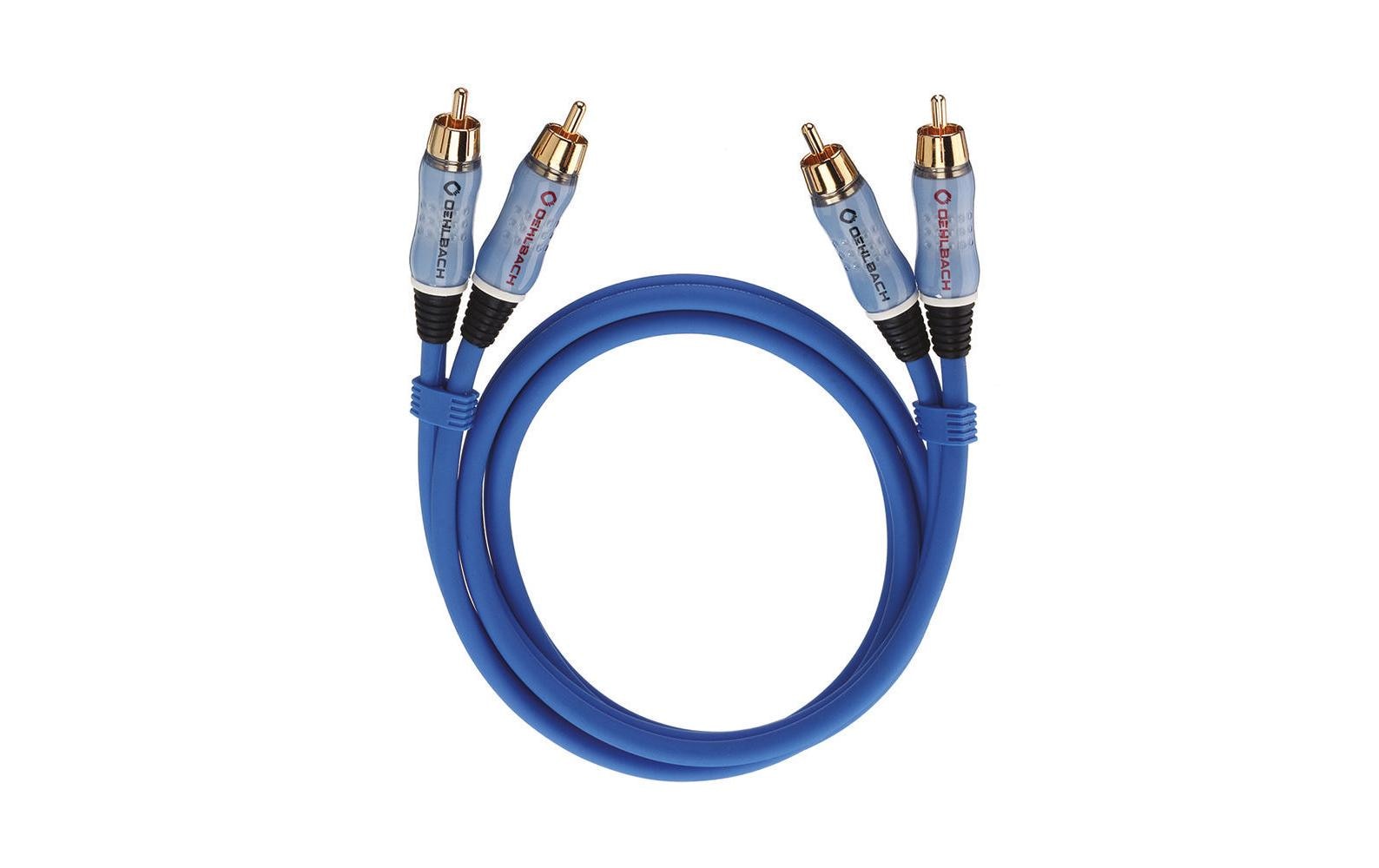 Oehlbach Audio Kabel BEAT! 1.0m 2x Cinch männlich / 2x Cinch männlich, blau