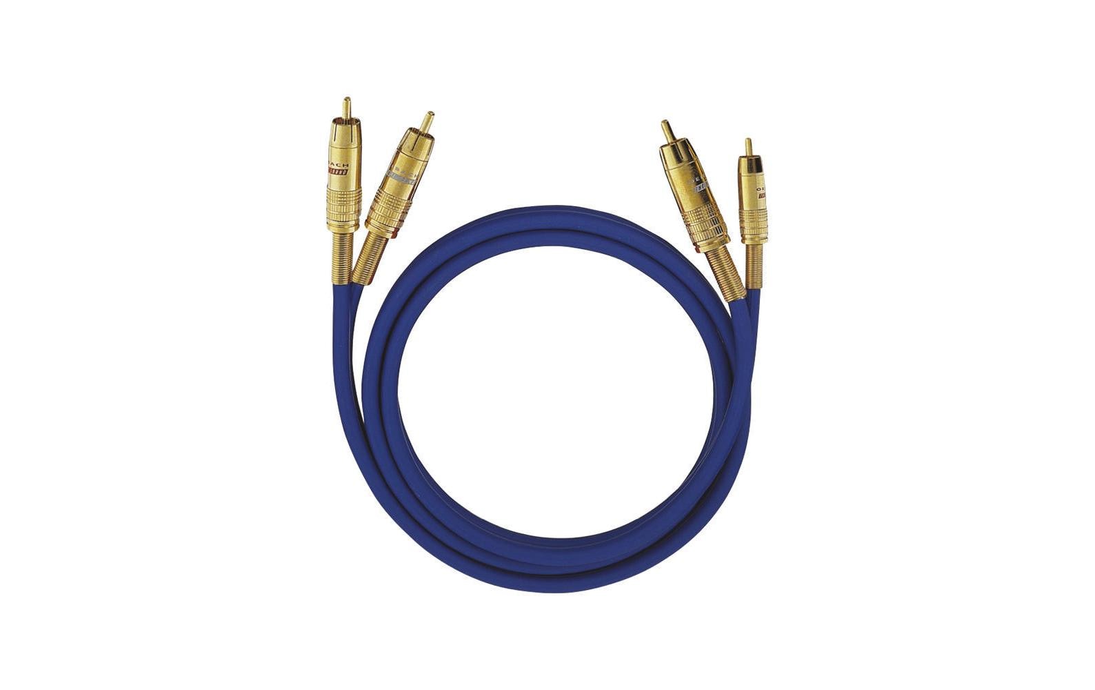 Oehlbach Audio Kabel NF 1 Master Set 1.0m 2x Cinch männlich / 2x Cinch männlich, blau