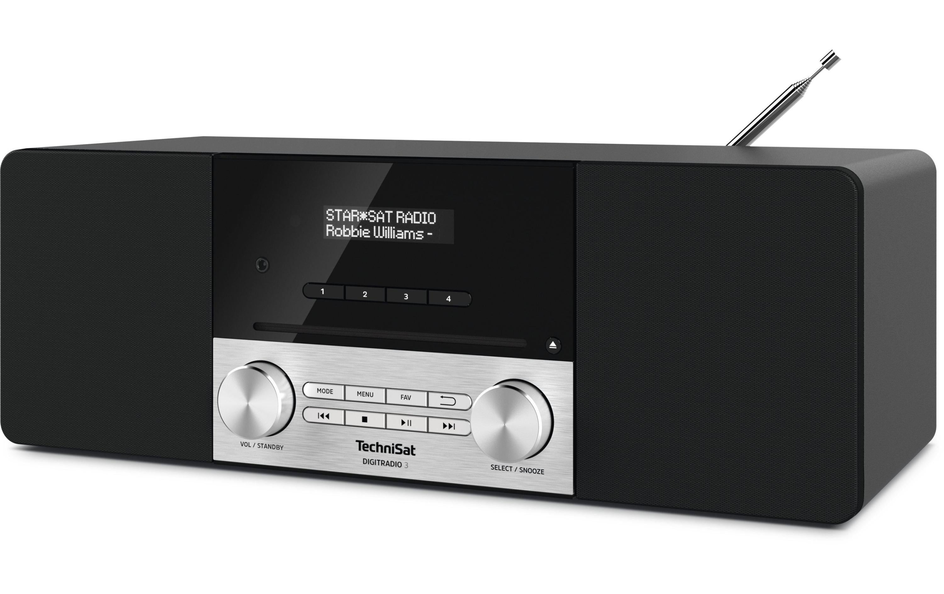 TechniSat DigitRadio 3 schwarz-silber DAB+, CD-Player, UKW, Bluetooth